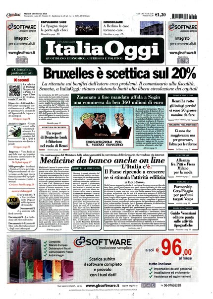 Italia oggi : quotidiano di economia finanza e politica